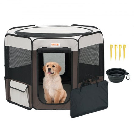 Foldable Pet Playpen, 36 in Portable Dog Crate Kennel