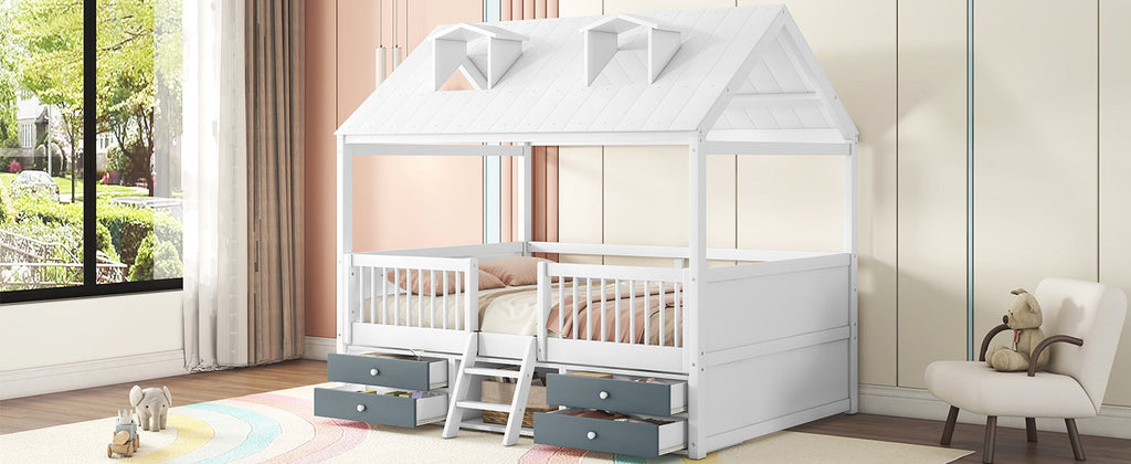 Bed Frame White Wood for bedroom and guest room furnishing