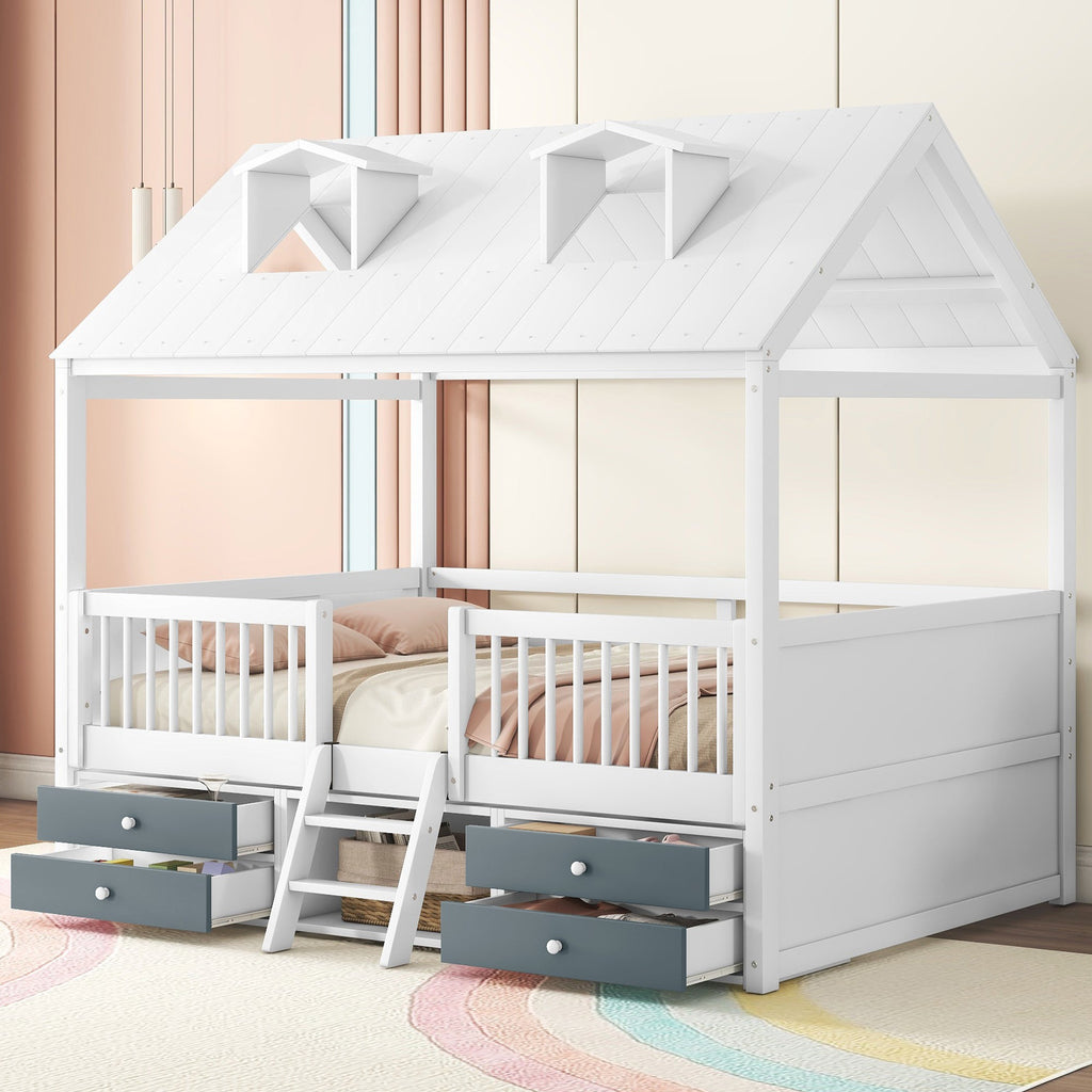 Bed Frame White Wood for bedroom and guest room furnishing