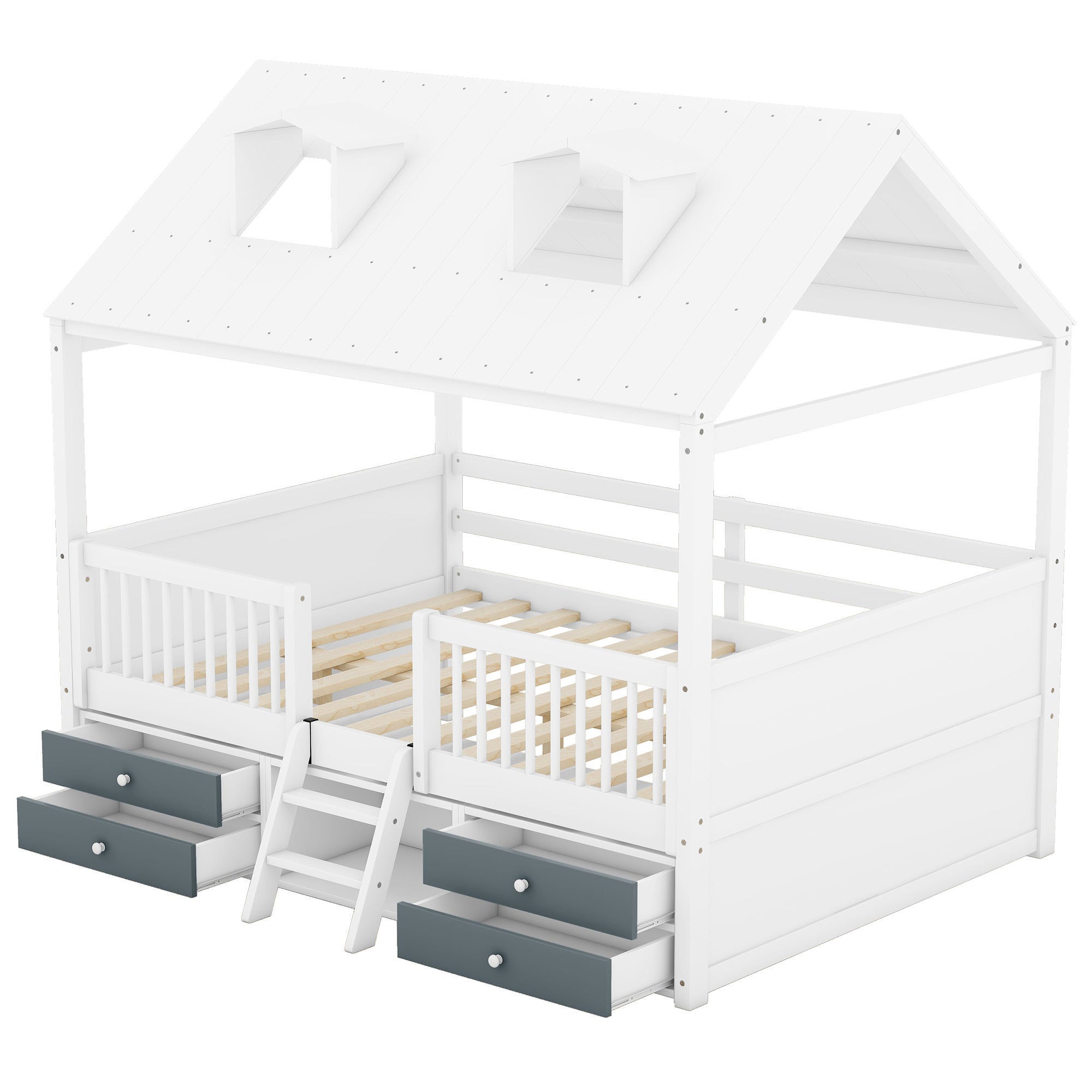 Bed Frame White Wood for bedroom and guest room furnishing