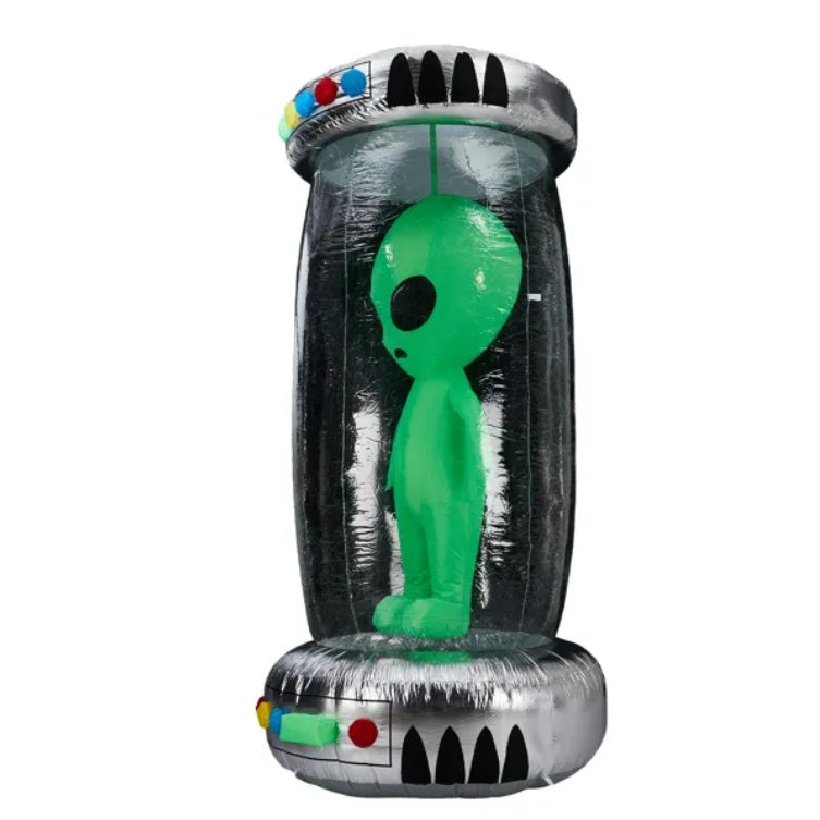 8.2FT Tall Halloween Inflatable Outdoor Decoration, Blow Up UFO With