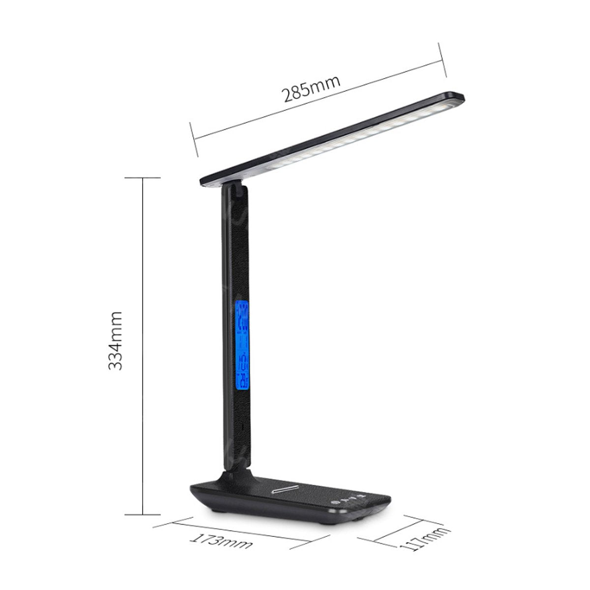 3-in-1 Desk Lamp with Wireless Charger, Clock and Thermostat