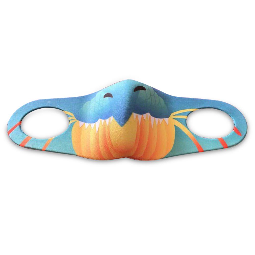 Kids Ninja Face Mask 4-Pack, Dragon Cat Dog Shark