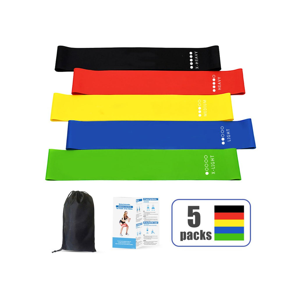 Resistance Exercise Bands, Set of 5