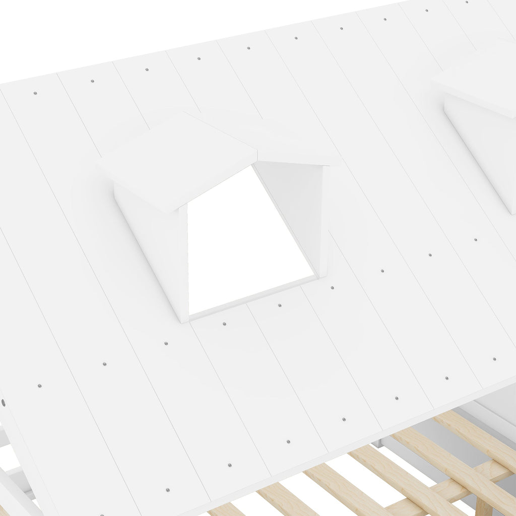 Bed Frame White Wood for bedroom and guest room furnishing