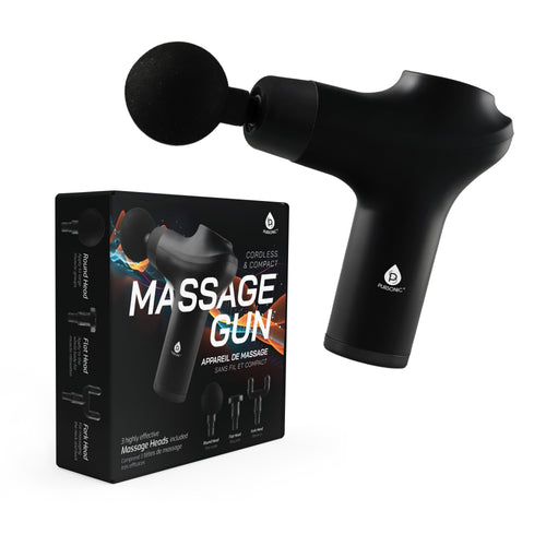 Cordless 3-speed professional massage gun with attachments