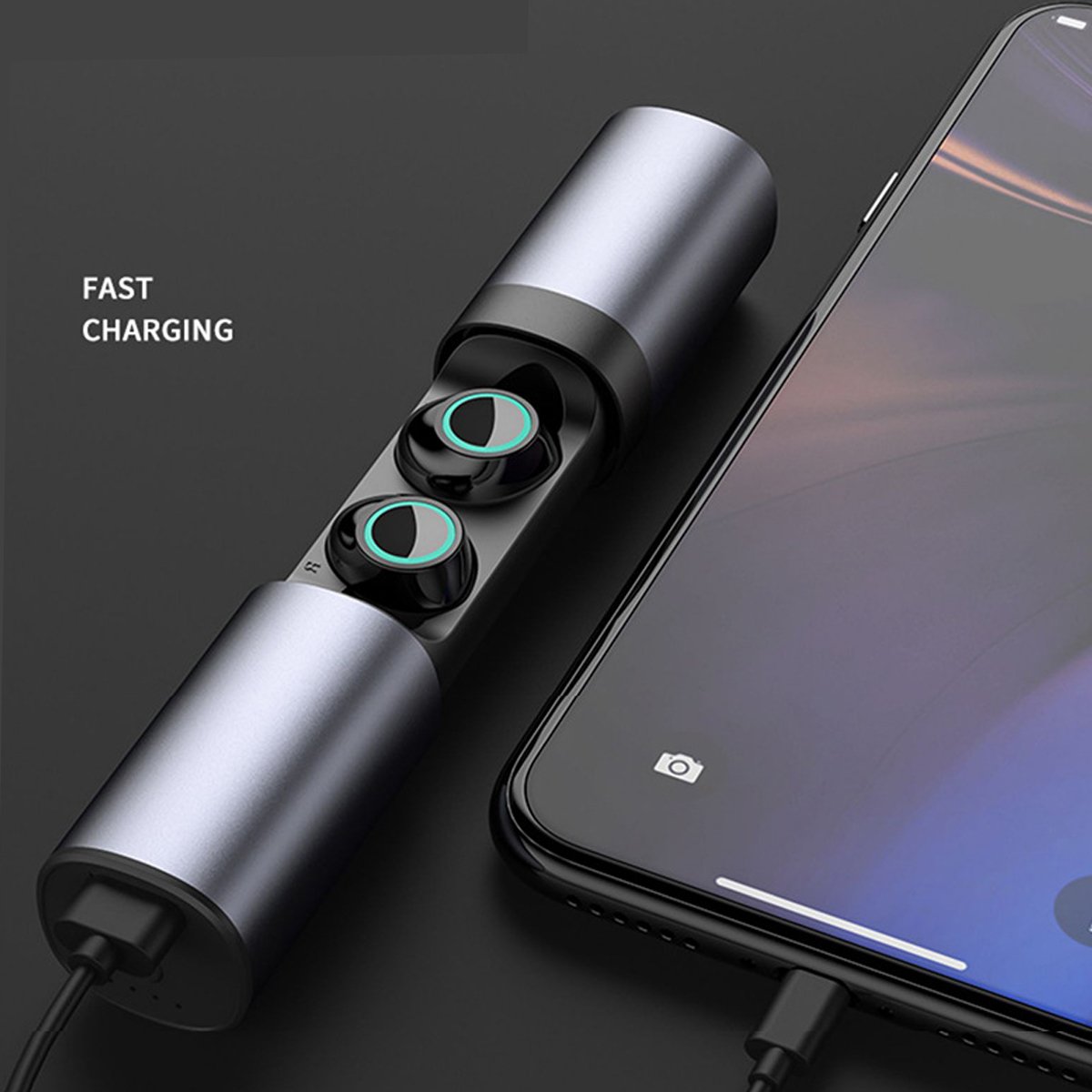 True Twin 2-in-1 Wireless Earbuds with Phone Charger
