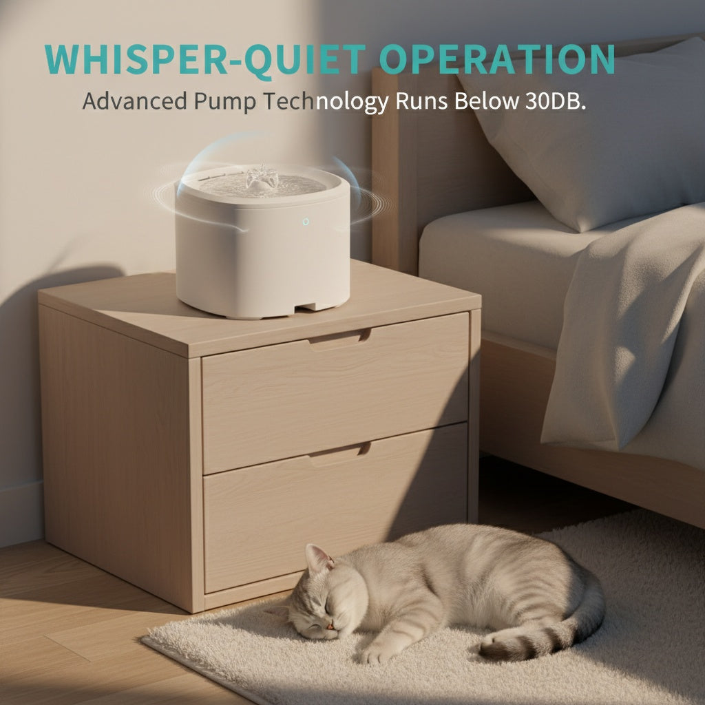 Ultra-Quiet Automatic Pet Water Fountain, 3L