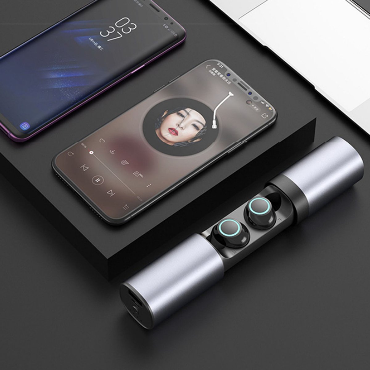 True Twin 2-in-1 Wireless Earbuds with Phone Charger