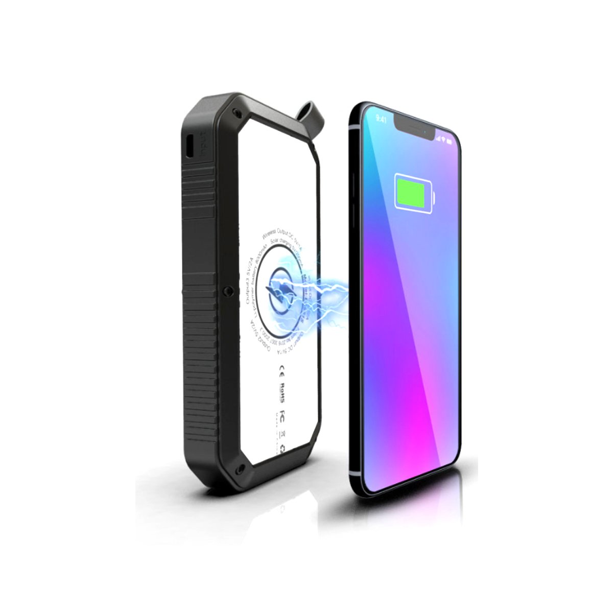 Sun Chaser Solar Wireless Charging Power Bank, 10,000 mAh