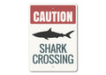 Shark Caution Metal Wall Sign