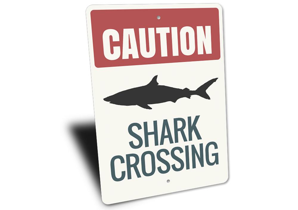 Shark Caution Metal Wall Sign