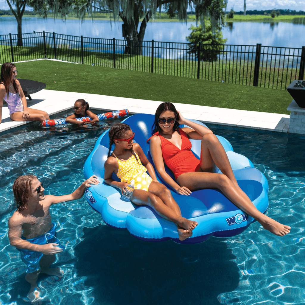 WOW Watersports Indigo Mermaid Shell Lounger Float Curved Shaped Back