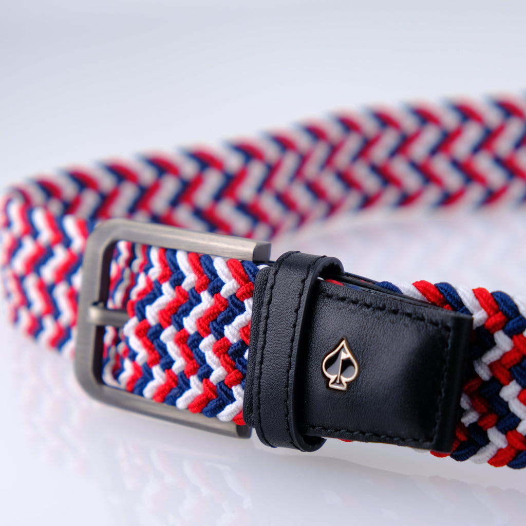 Pins Belt - Red White & Blue