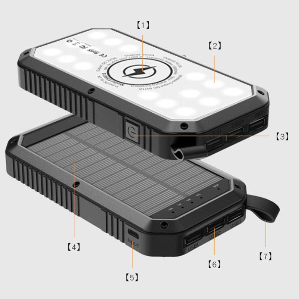 Sun Chaser Solar Wireless Charging Power Bank, 10,000 mAh