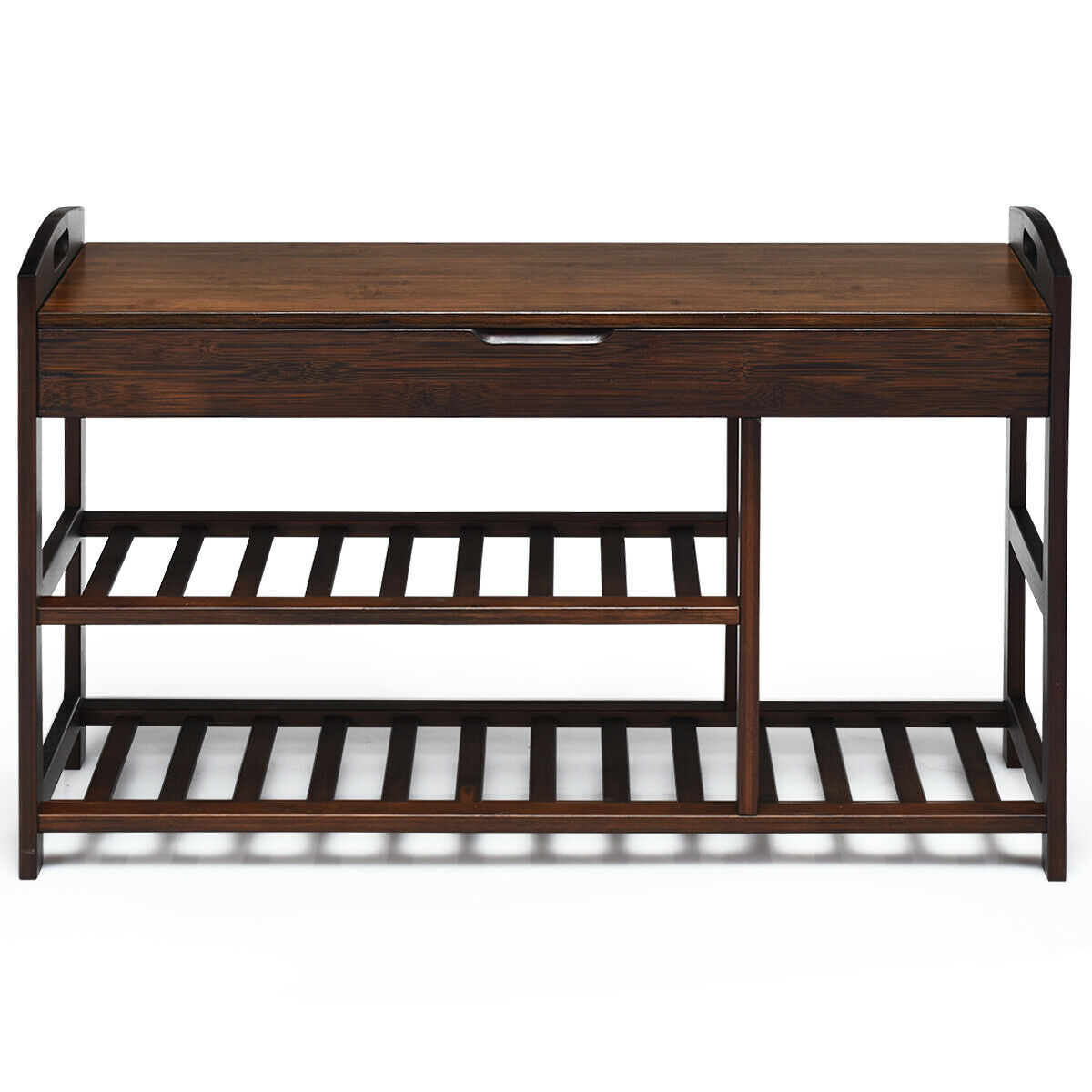 Bamboo Storage Bench for Entryway, Boot and Shoe Seat