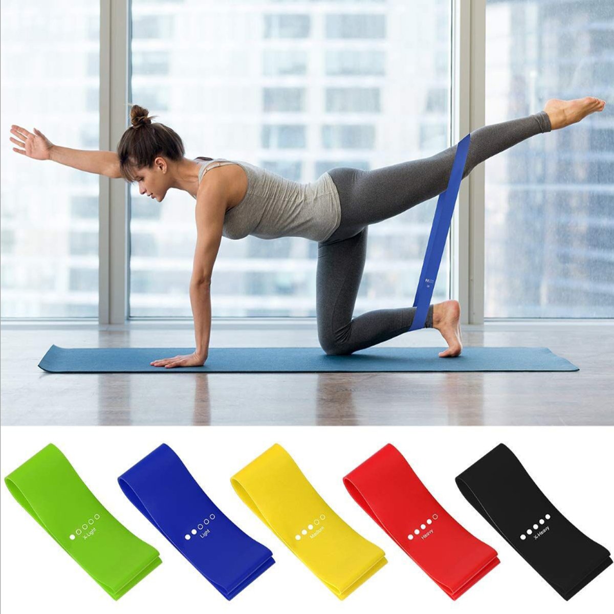 Resistance Exercise Bands, Set of 5