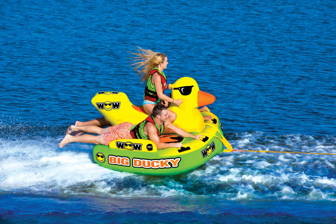 WOW Watersports Big Ducky 3 Person Towable Water Tube For Pool and