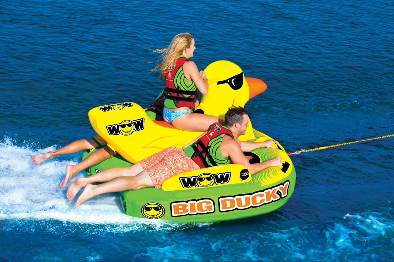 WOW Watersports Big Ducky 3 Person Towable Water Tube For Pool and