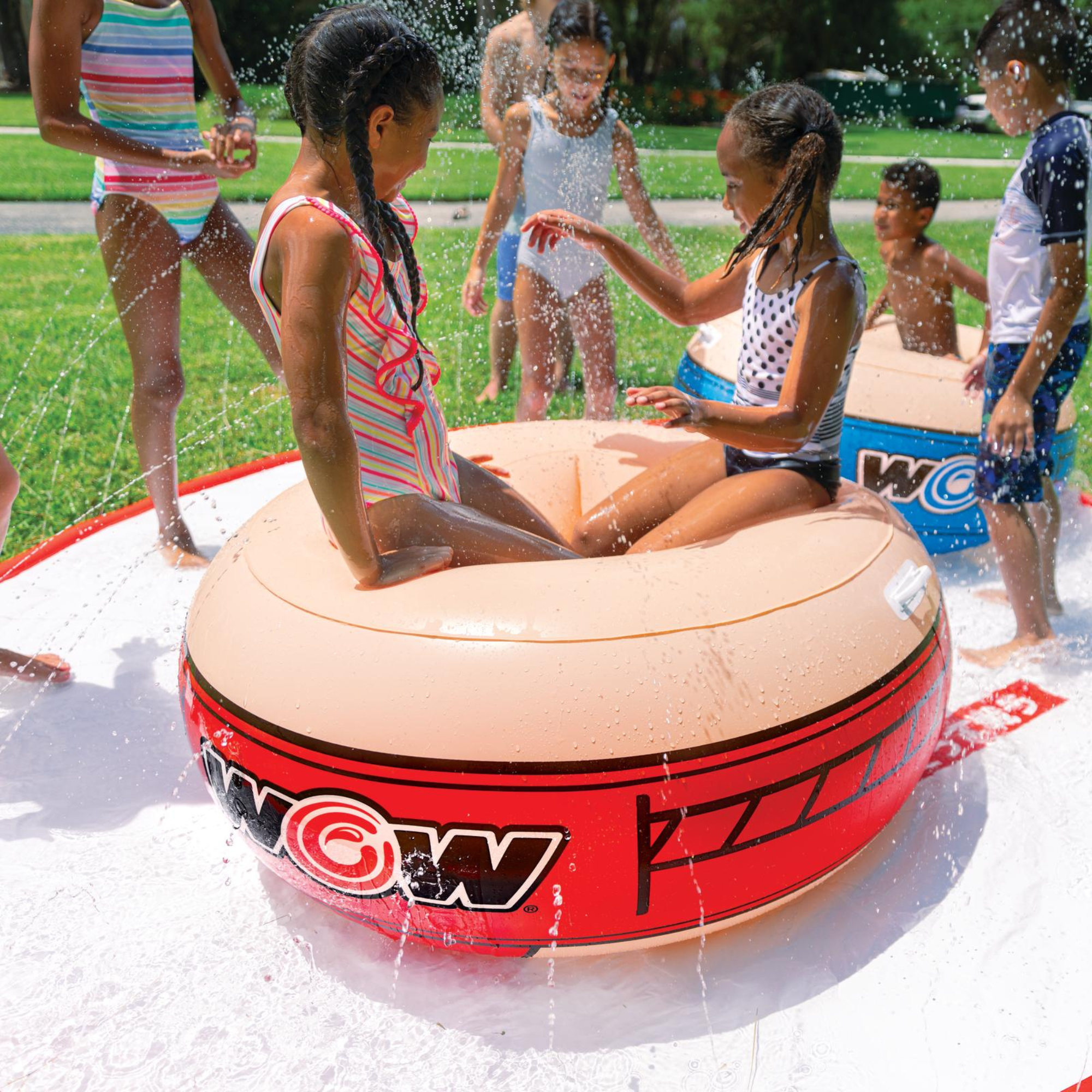 WOW Watersports 10ft Sumo Wrestling Spray Pad with 2 Sumo