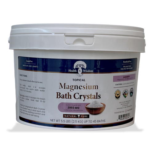 Cristaux de bain de magnésium Health and Wisdom