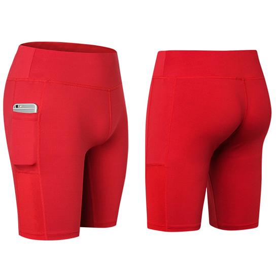 Stretch Yoga Shorts with Phone Pocket