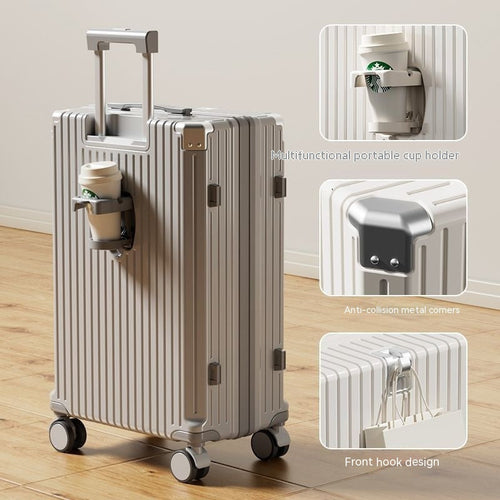 Valise Trolley Rigide avec Serrure à Combinaison