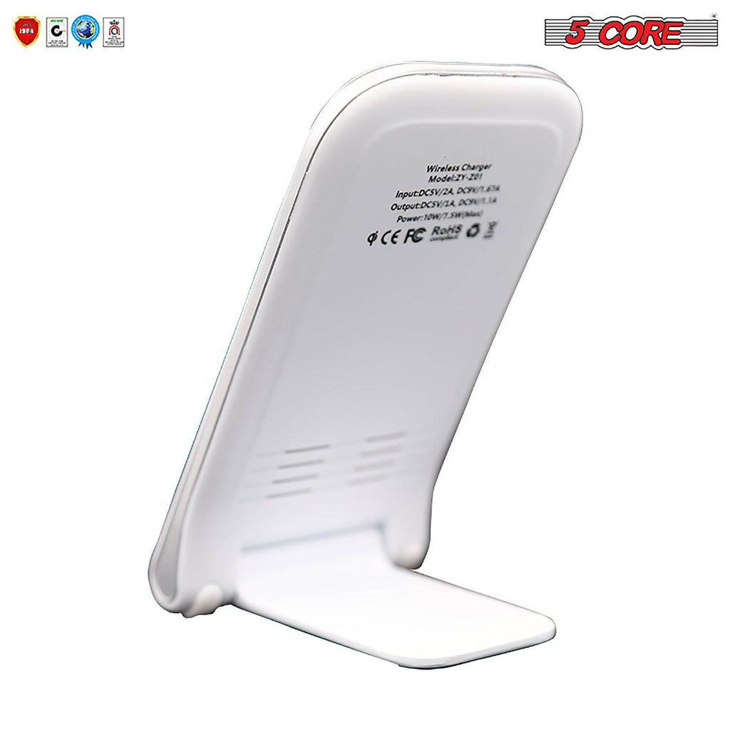 5 Core 10W Fast Wireless Charging Pad, Glass Top