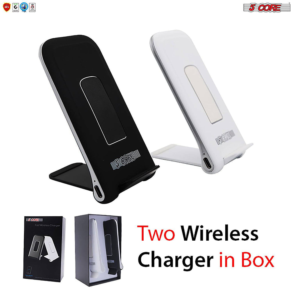 5 Core 10W Fast Wireless Charging Pad, Glass Top
