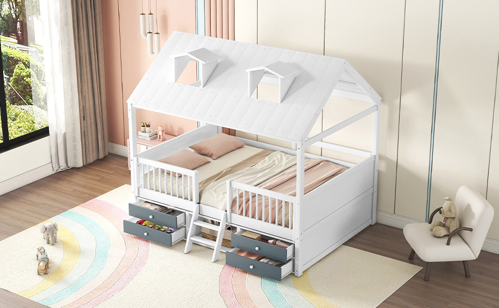 Bed Frame White Wood for bedroom and guest room furnishing