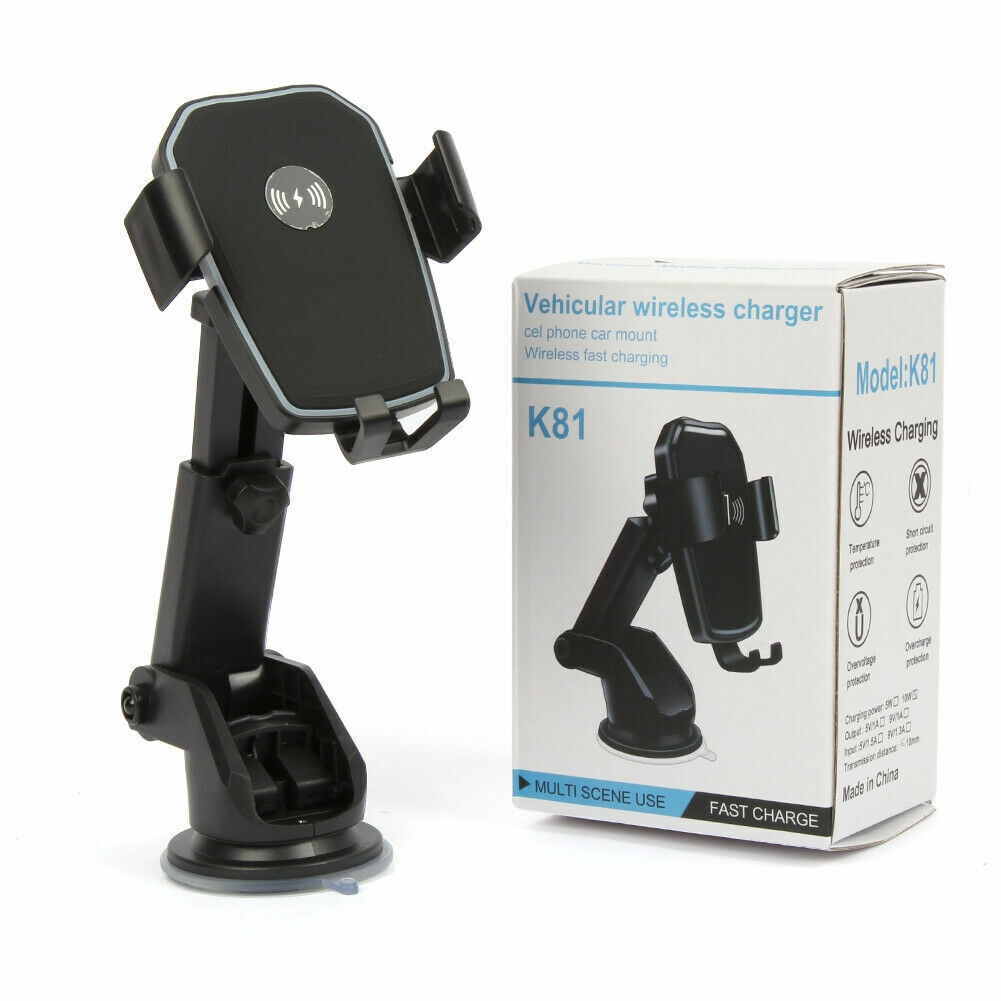 Qi Wireless Car Charger and Phone Mount, 2-in-1