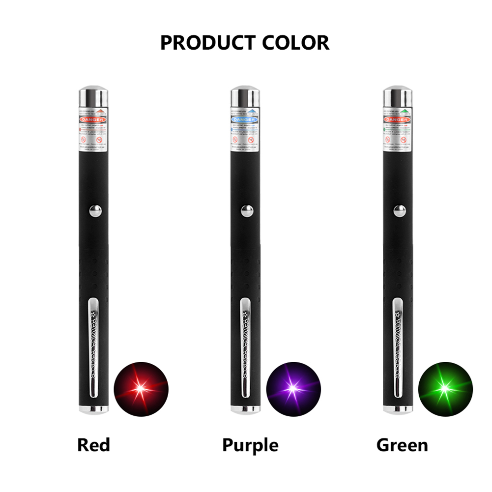 3-Pack Laser Pointer Pens, Green Blue Red