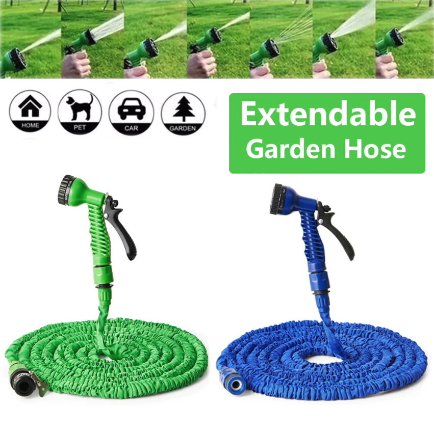 Expandable Garden Hose with Spray Nozzle