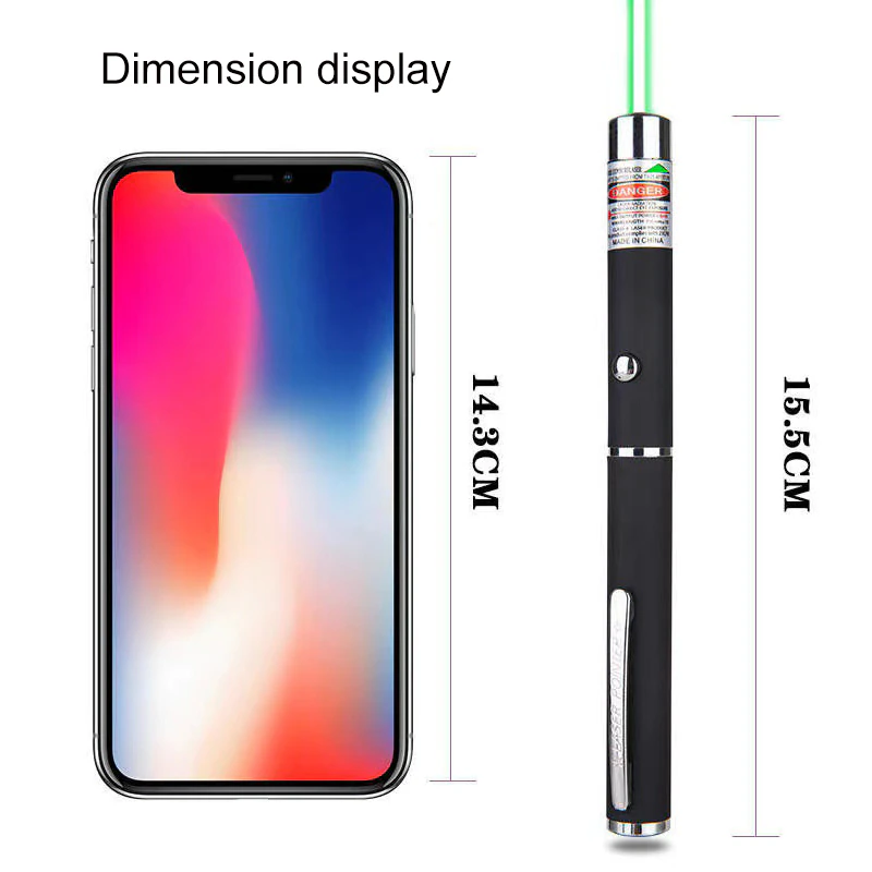 3-Pack Laser Pointer Pens, Green Blue Red