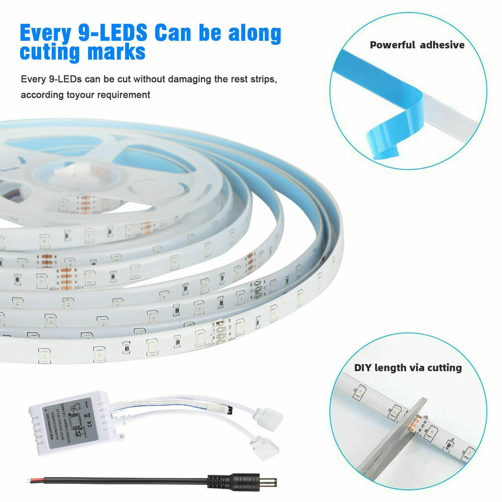 32FT RGB LED Strip Lights with Remote