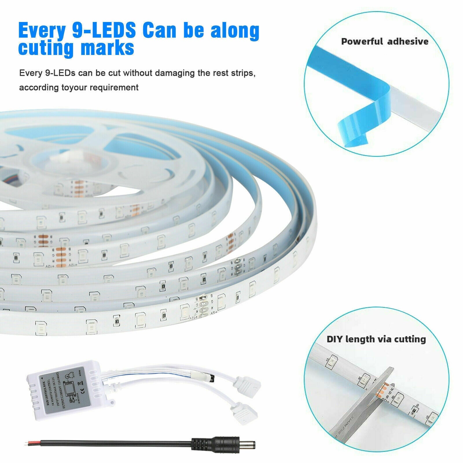 32FT RGB LED Strip Lights with Remote