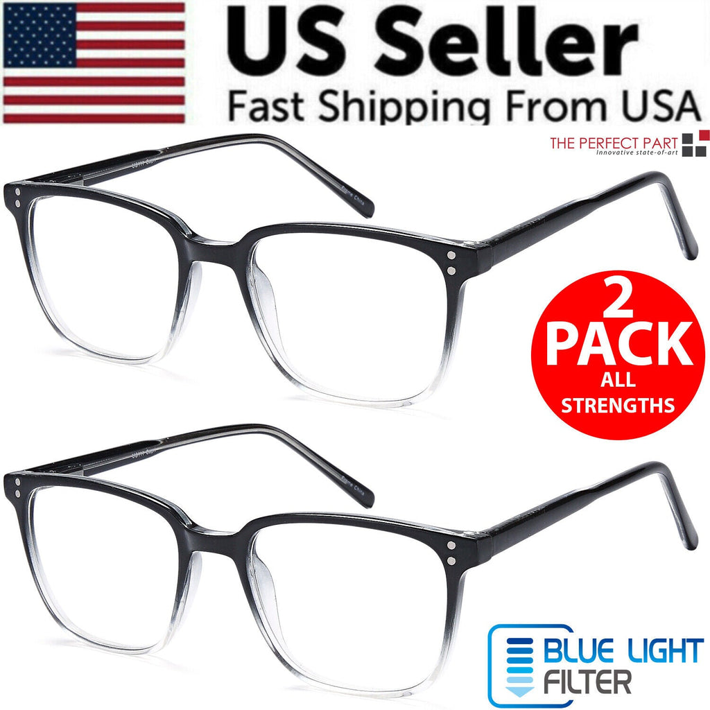 Blue Light Blocking Reading Glasses – 2-Pack Unisex
