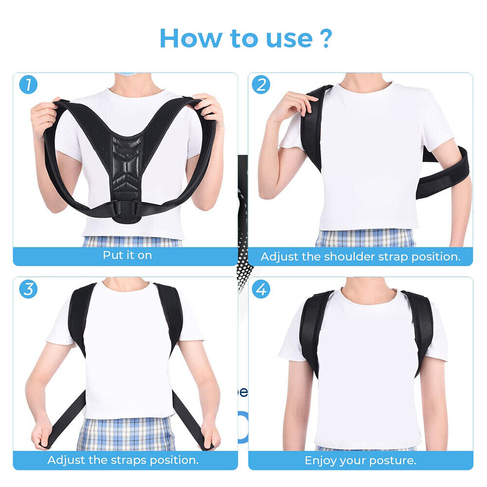 Adjustable Posture Corrector – Back Brace & Clavicle Support