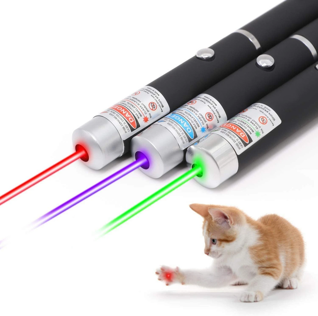 3-Pack Laser Pointer Pens, Green Blue Red