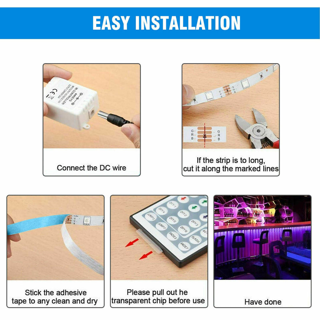32FT RGB LED Strip Lights with Remote