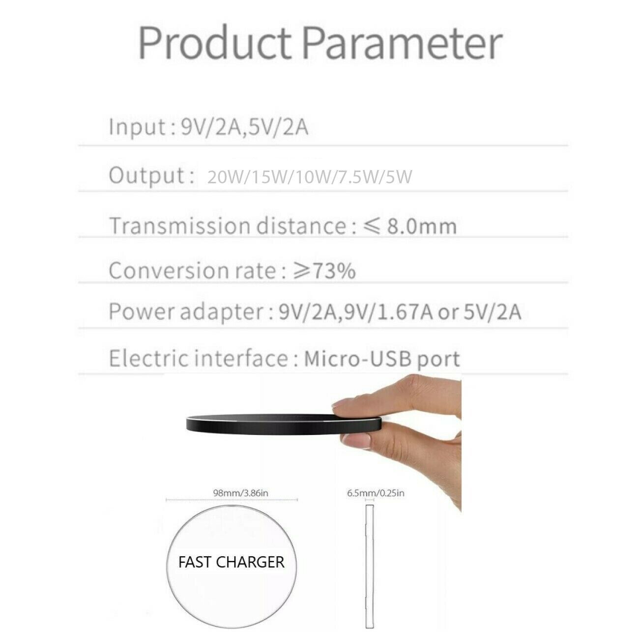 20W Fast Wireless Charging Pad