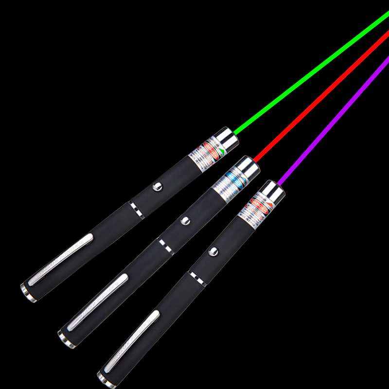 3-Pack Laser Pointer Pens, Green Blue Red
