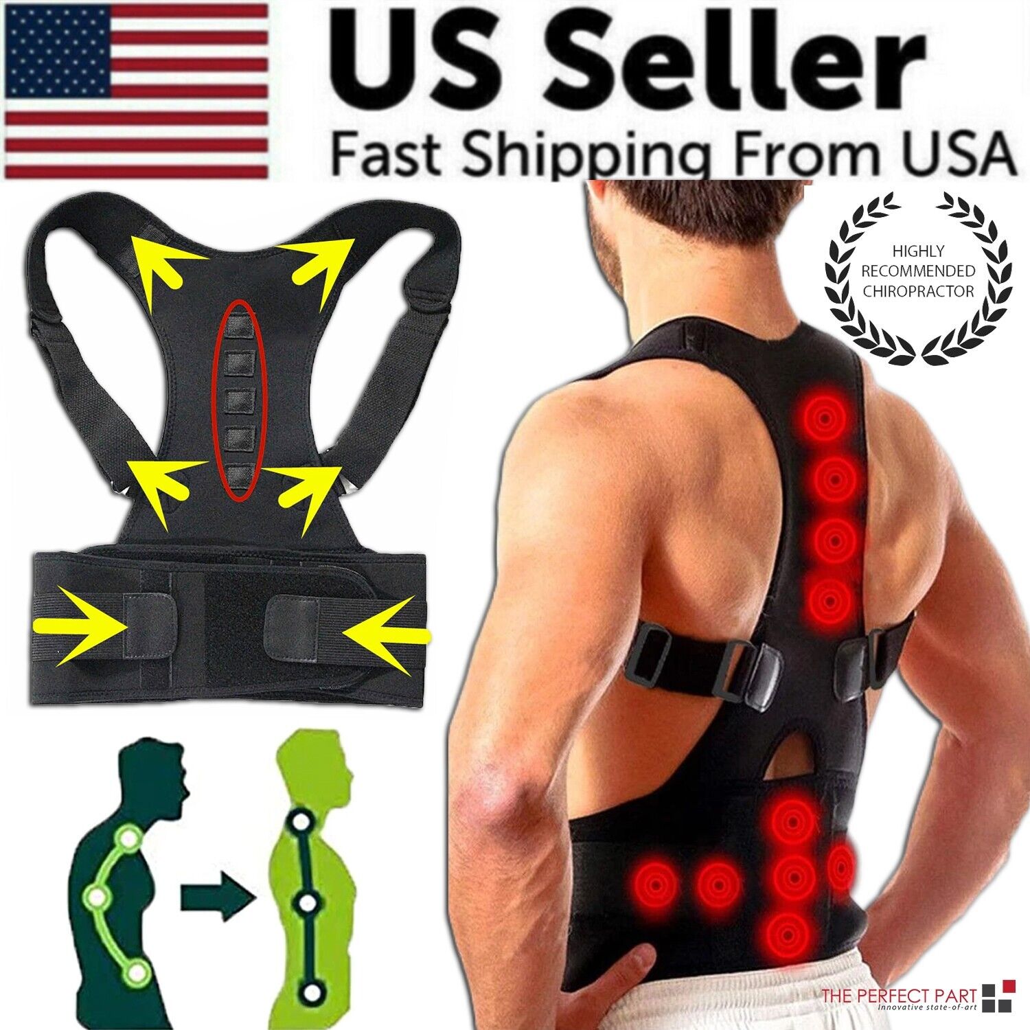Magnetic Posture Corrector Back Brace