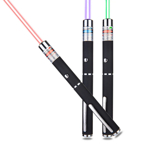 Lot de 3 stylos pointeurs laser, vert, bleu, rouge