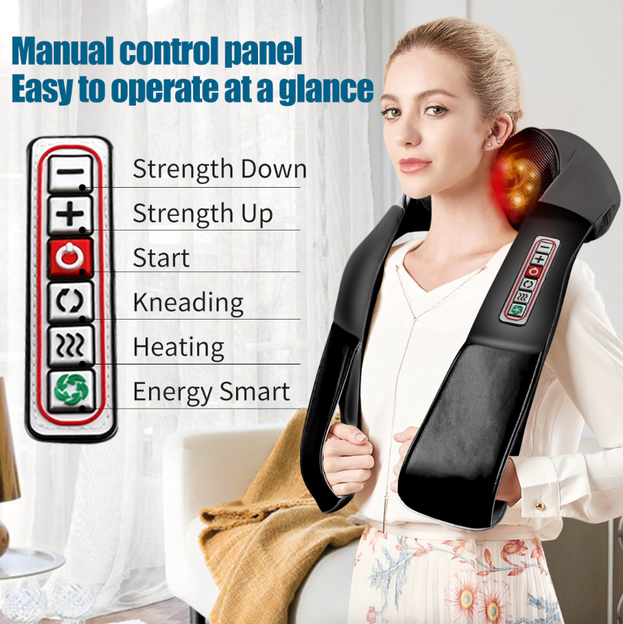 Shiatsu Back, Neck & Shoulder Massager with Heat