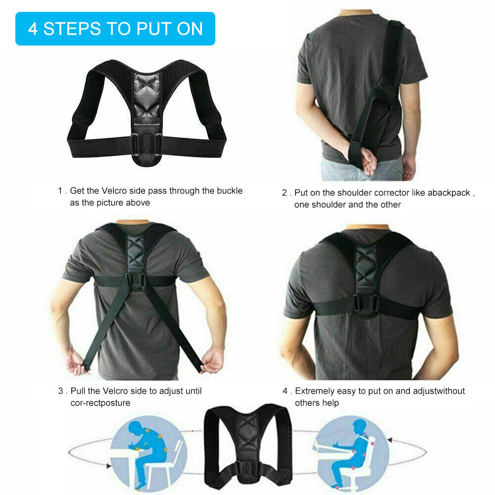 Adjustable Posture Corrector – Back Brace & Clavicle Support