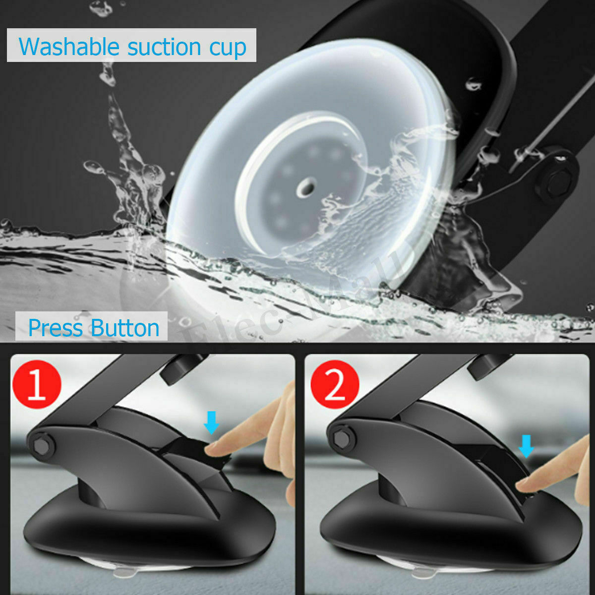 Qi Wireless Car Charger and Phone Mount, 2-in-1