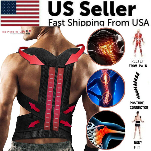 Adjustable posture corrector back support brace