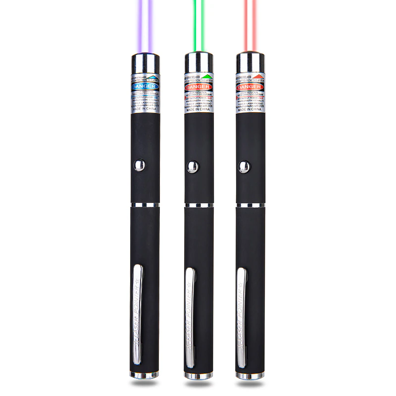 3-Pack Laser Pointer Pens, Green Blue Red
