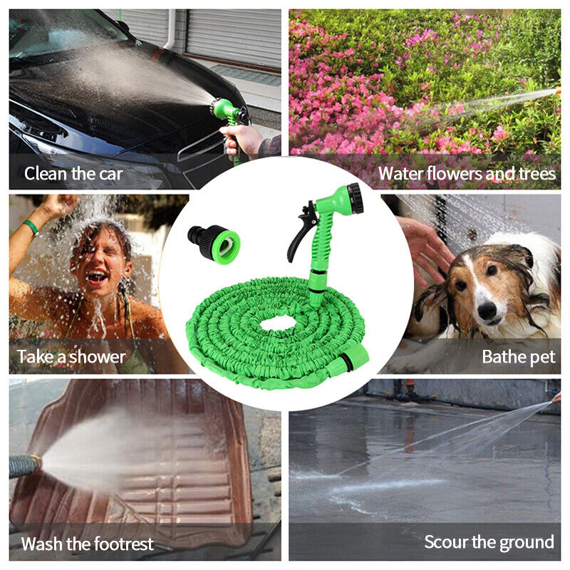 Expandable Garden Hose with Spray Nozzle